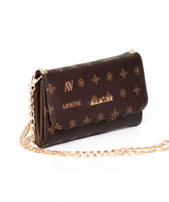 Armine Kadın Zincir Askılı Çanta / Cüzdan C11 KahBas